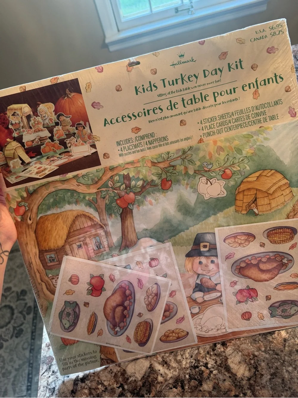 1980s Hallmark Kids Turkey Day Kit - Autumn Multicolor